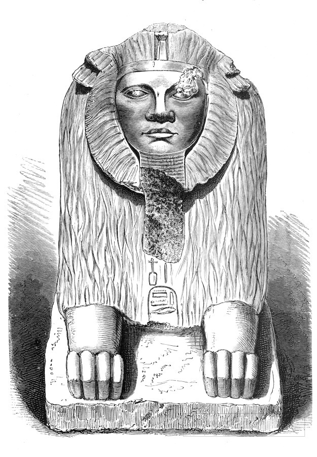 illustration of hyksos sphinx egypt