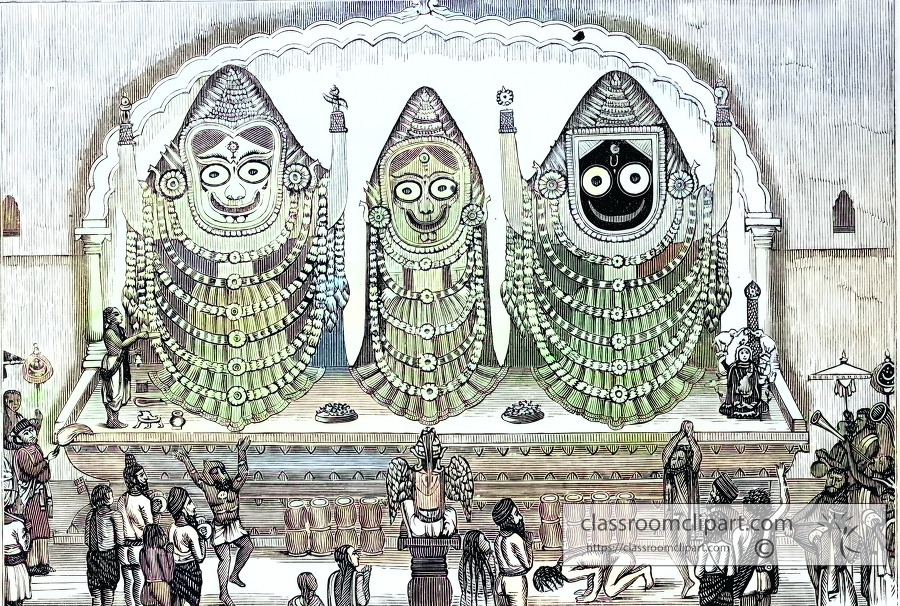 illustration of temple of juggernaut india historical illustrati