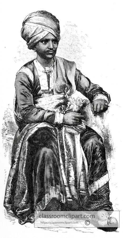indian native merchant historical illustration