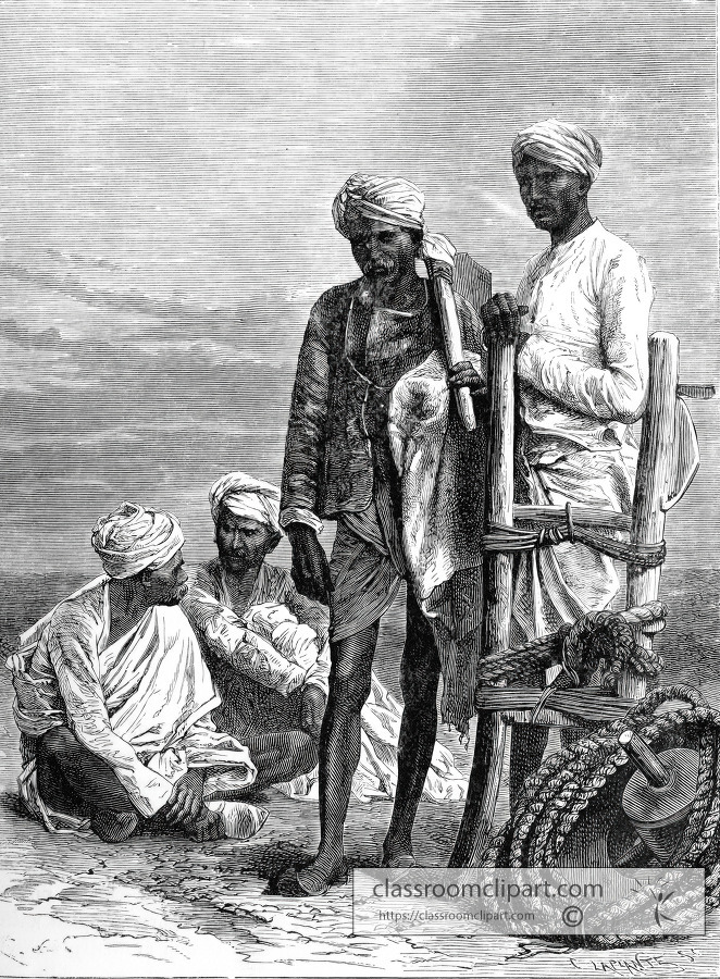 inhabitants  historical illustration of india historical illustr