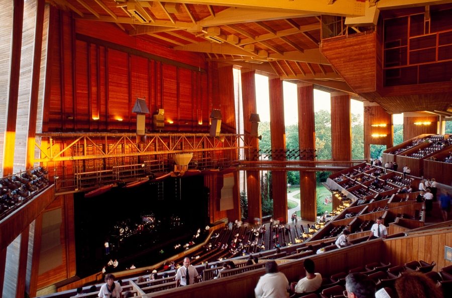 Interior of Wolf Trap concert hall in Virginia