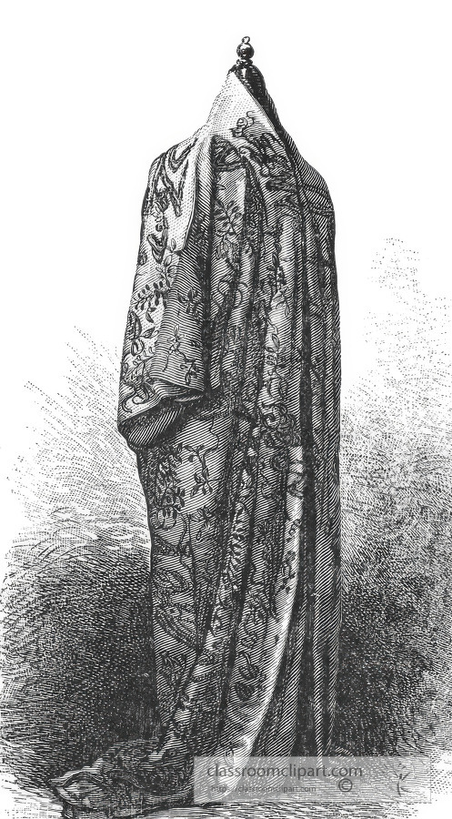 japanese silk robe historical illustration