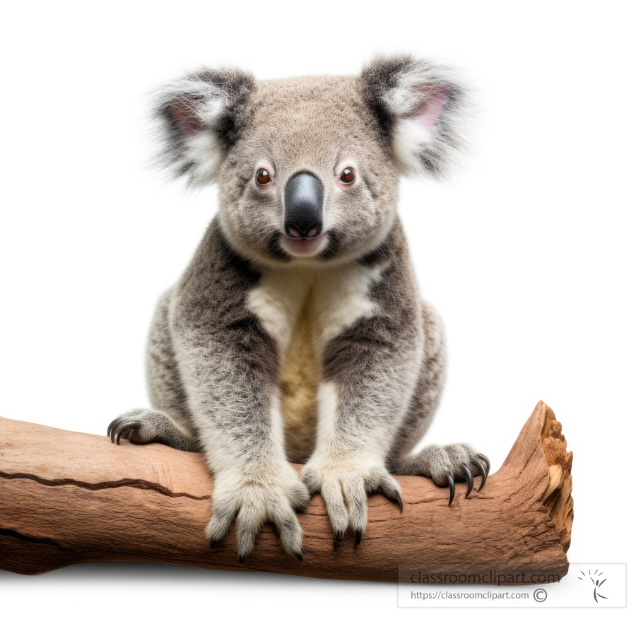Koala bear isolated on white background