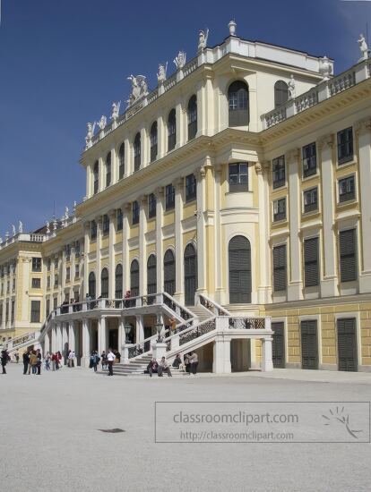 laborate rear stairway at Schoenbrunn