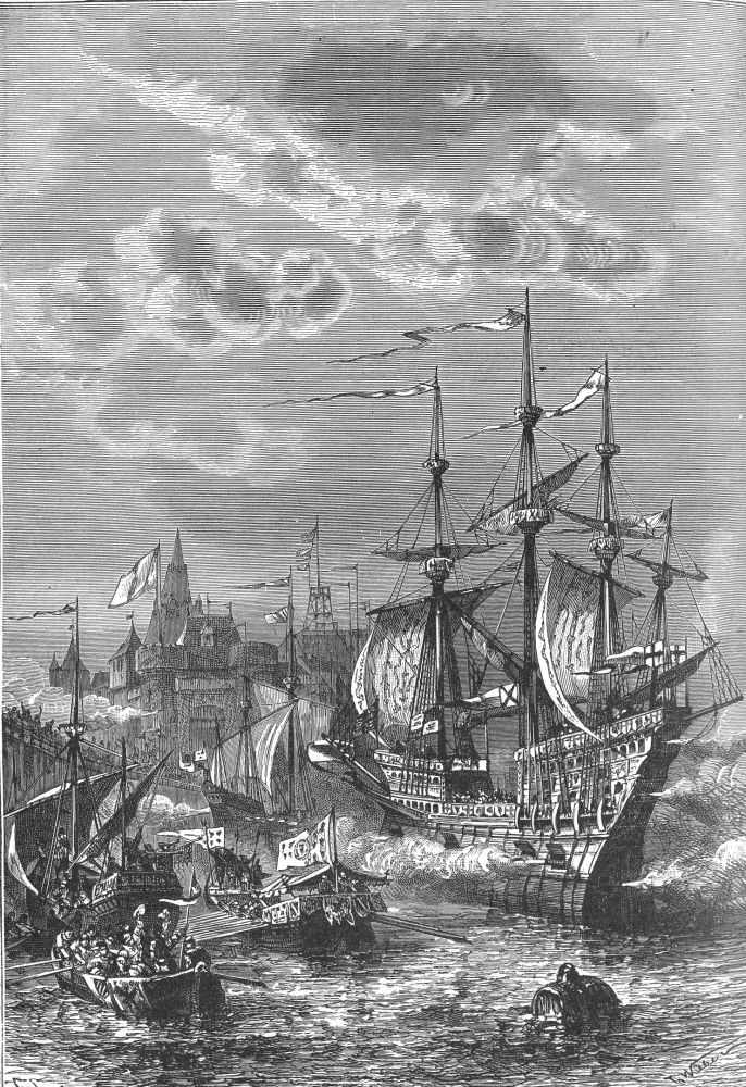 Landing of the English fleet at Calais