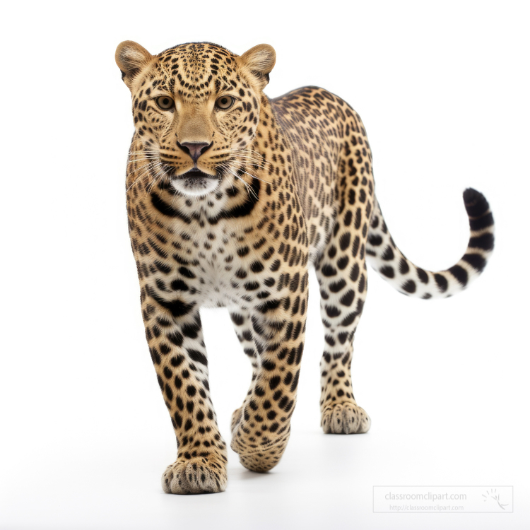 Leopard isolated on white backgroun