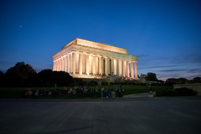 Lincoln Memorial at sunset Washington DC