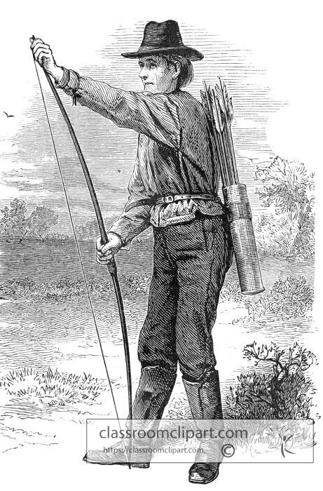 Man holding a bow with arrows in a holder on his back