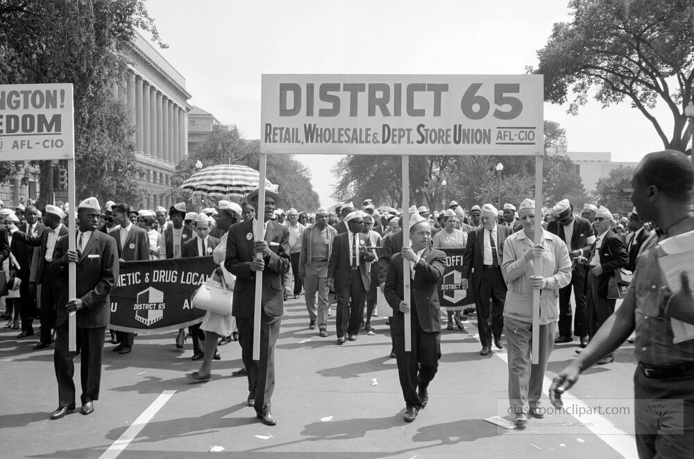 Marchers with District 65 ALF CIO