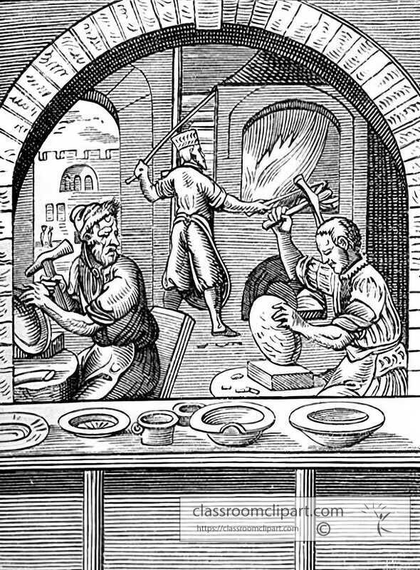 medieval basin maker illustration