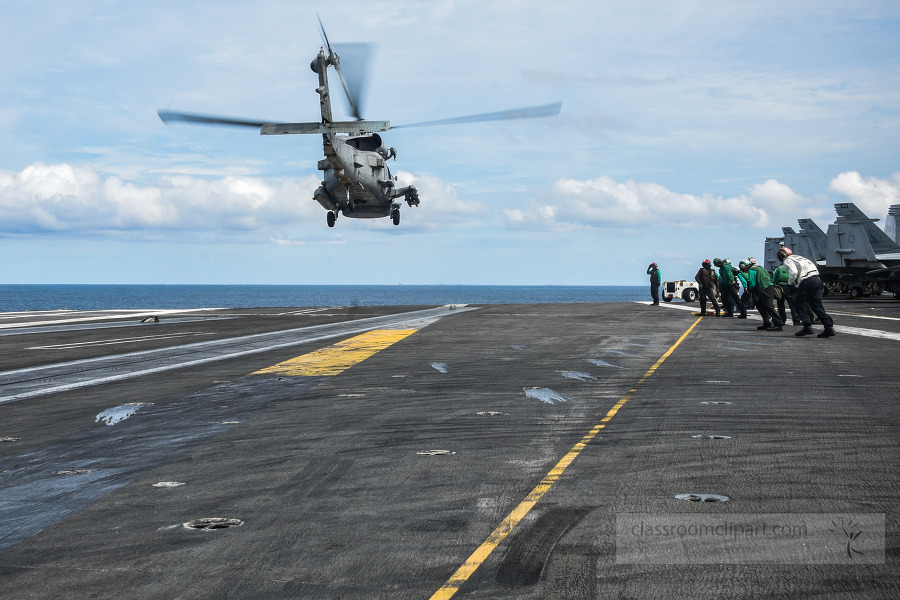 MH-60R Sea Hawk takes off from USS Ronald Reagan