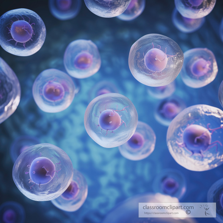 microscopic view of body cells research of stem cells