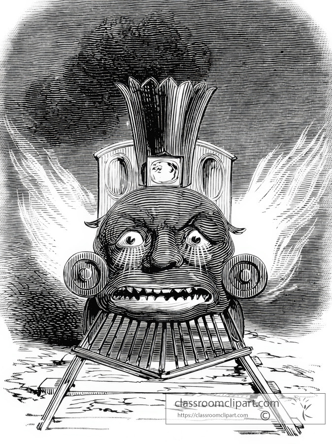 native idea of the locomotive historical illustration