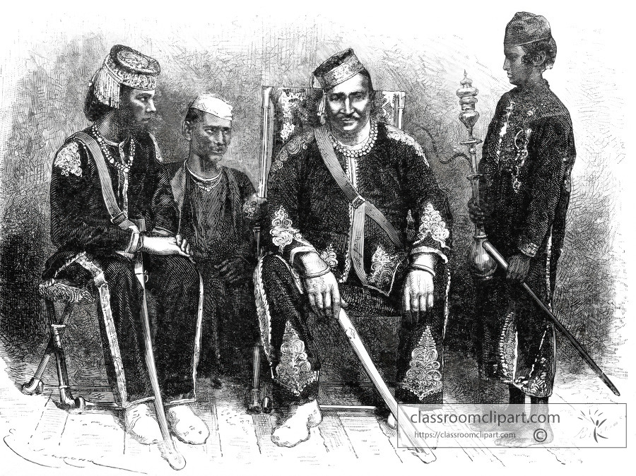native prince of india with his sons historical illustration