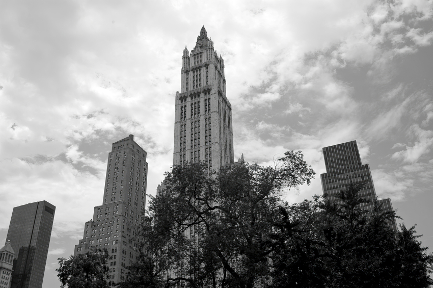 new york city full view of woolworth building