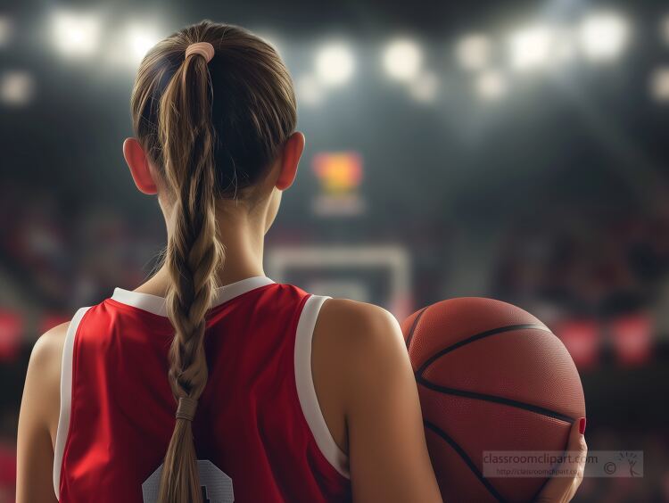 oung girl holding a basketball