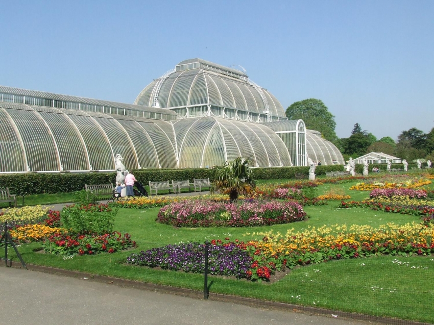 Palm House at the Royal Botanic Gardens in Kew England