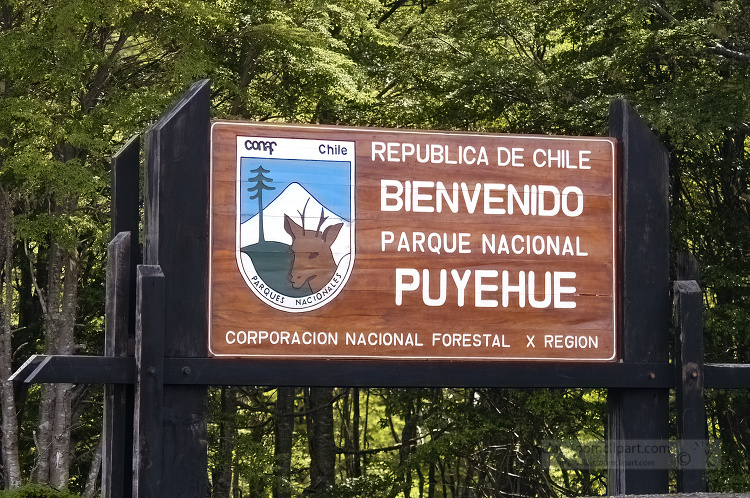 parque national park sign chile