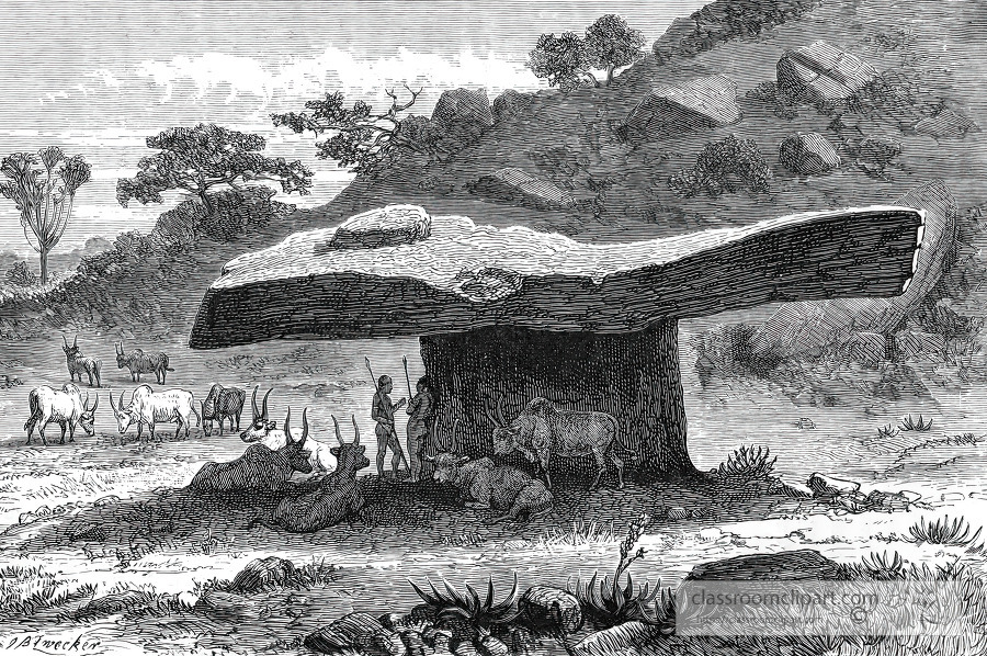 peculiar tablerock in the bari country historical illustration a