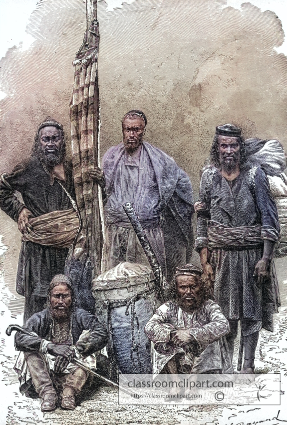 persian Mountaineers colorized historical illustration