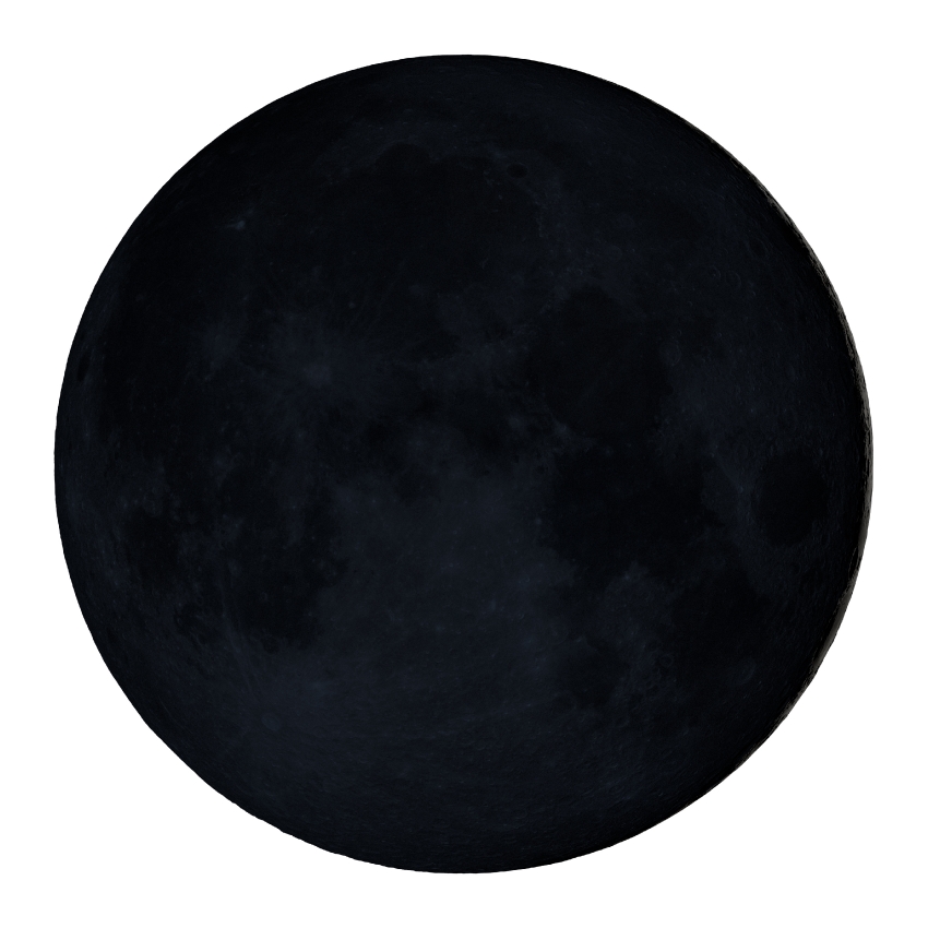 Moon Clipart Black and White Moon PNG Instant (Instant Download