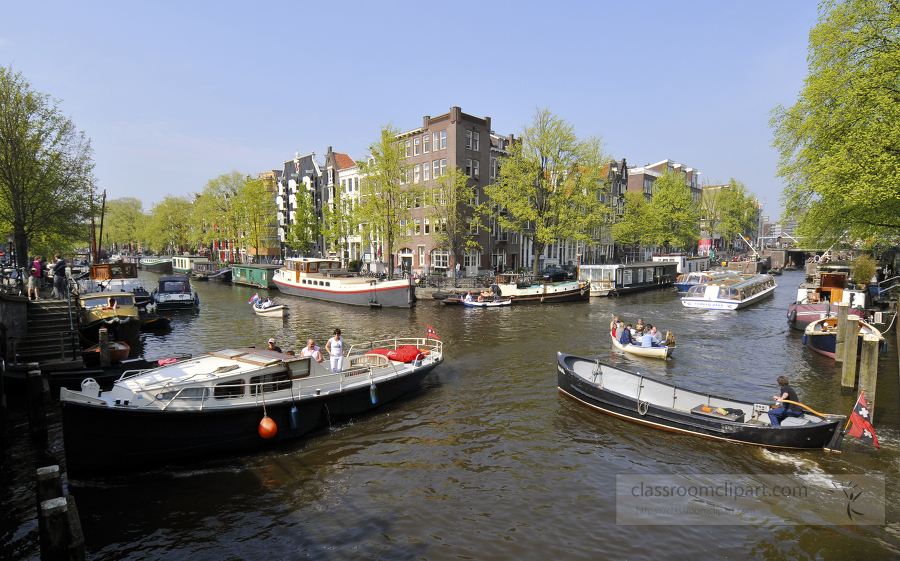 picturesque view of a tourist canal boat