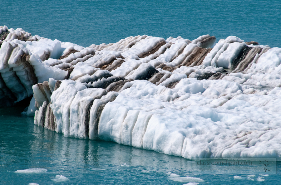 Pieces of glaciers floating in Gacier Bay Alaska photo