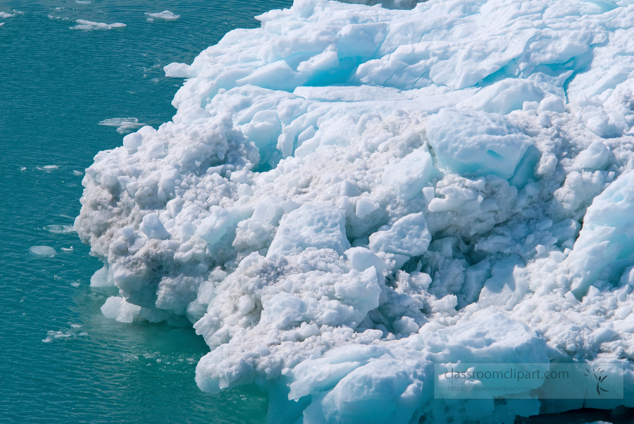 Pieces of glaciers floating in Gacier Bay Alaska photo