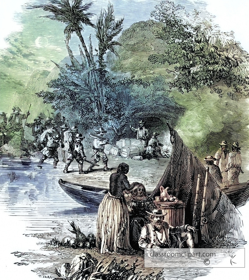 pirates rendezvous historical illustration