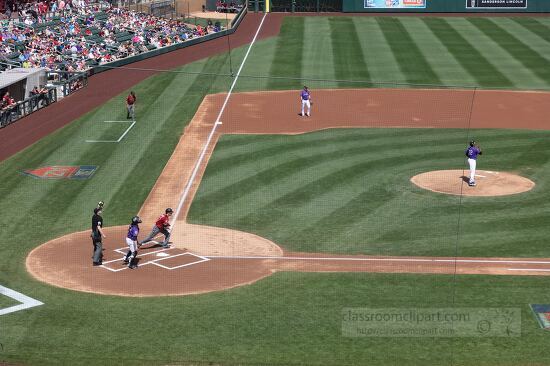 Preseason major league baseball field