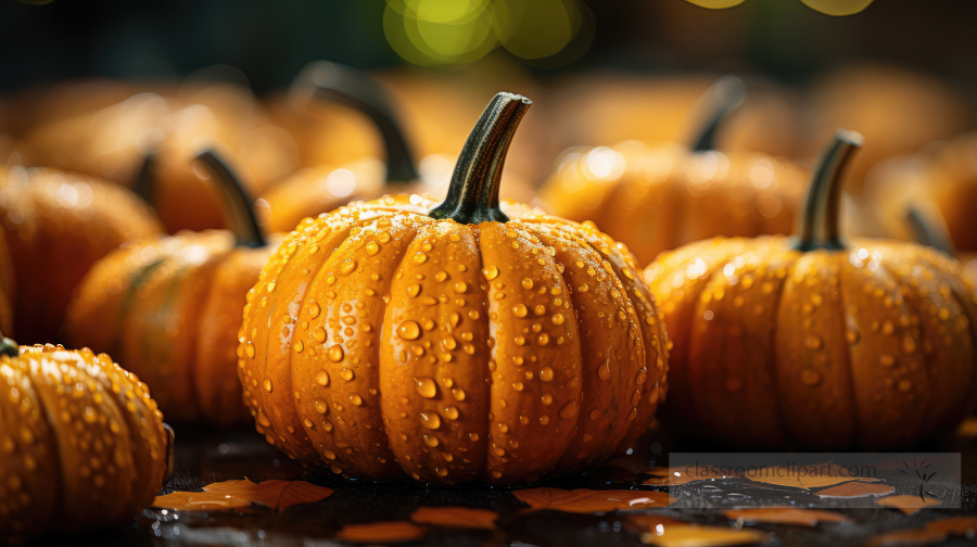 pumpkins after rain