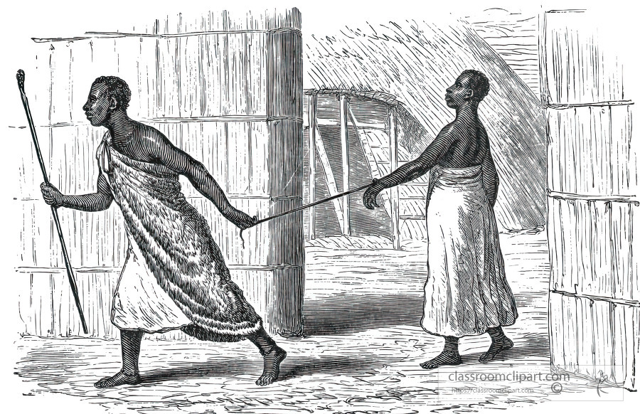 queen of ugunda dragged to execution historical illustration afr