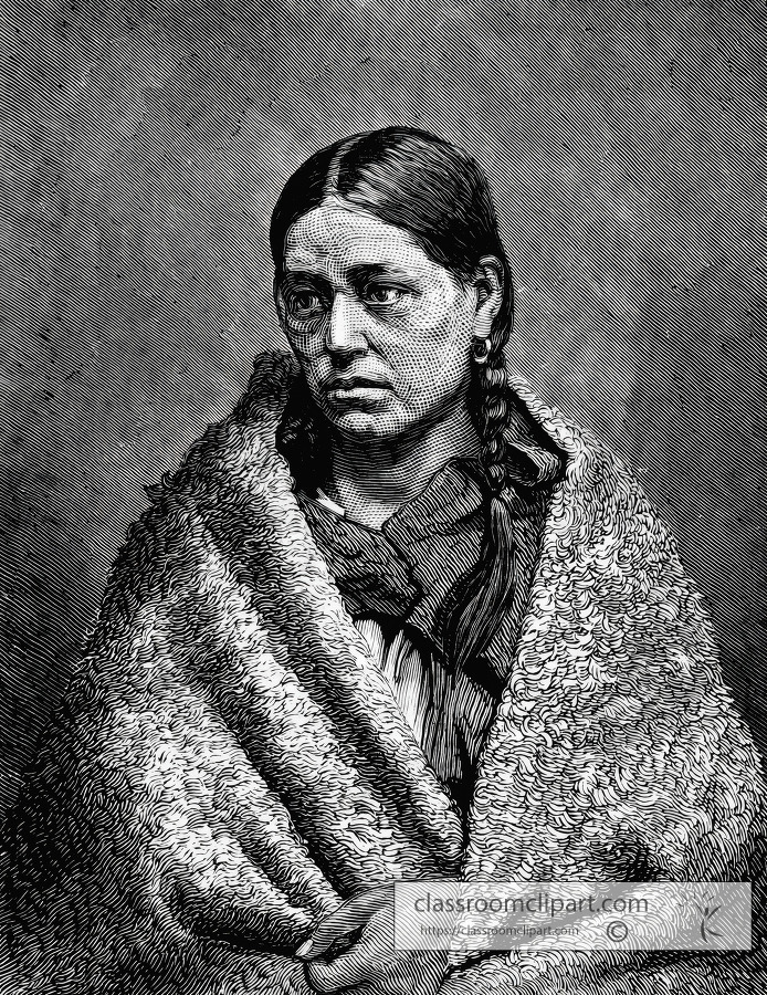 quichua woman historical illustration