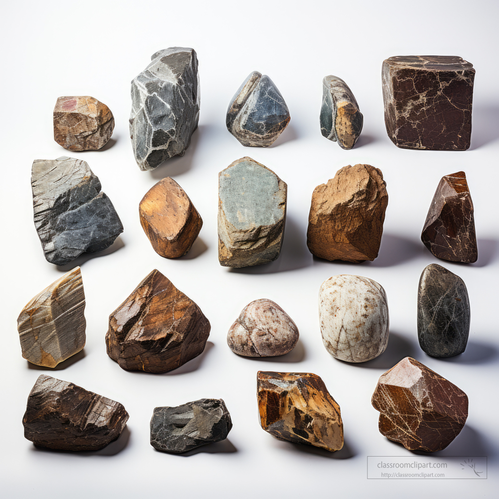 rocks on a white background