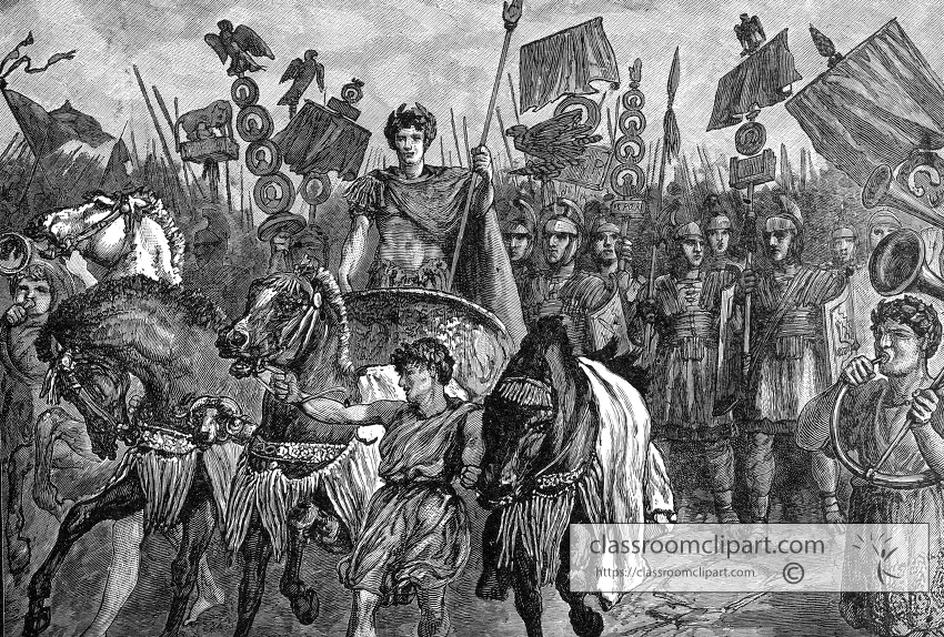 roman soldiers after battle illustration