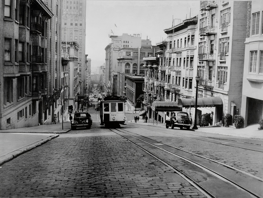 San Francisco cable cars 1945