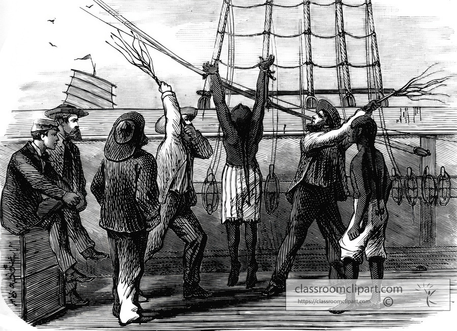 scene on a coolie ship historical illustration