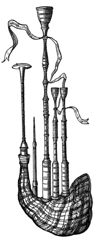 Scottish Bagpipesa Musical Instrument Illustration