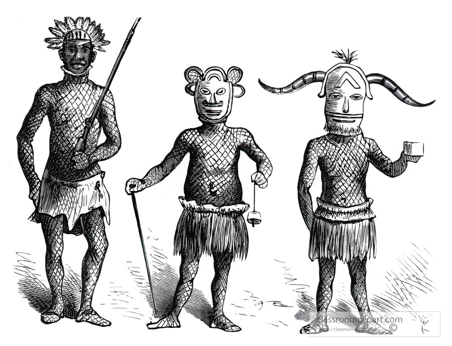 sham demons ready for business historical illustration africa