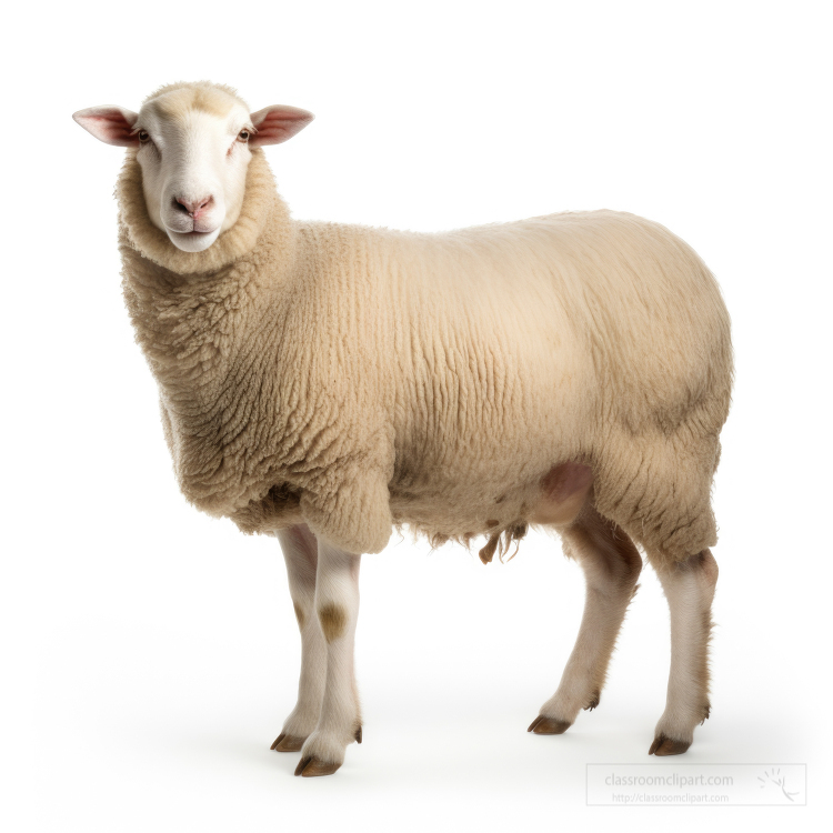Sheep isolated on white background