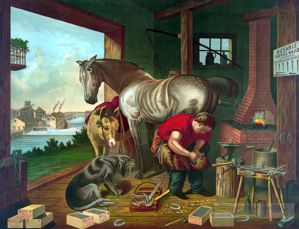 shoeing the horse