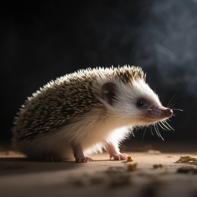 sideview of a hedgehog 