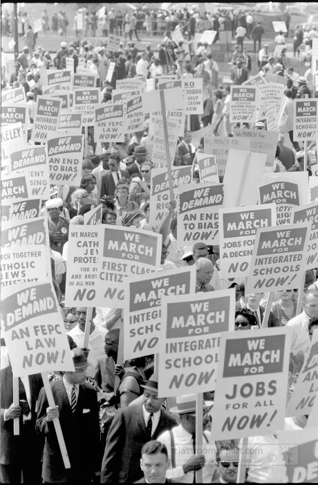 signs during the March on Washington 1963