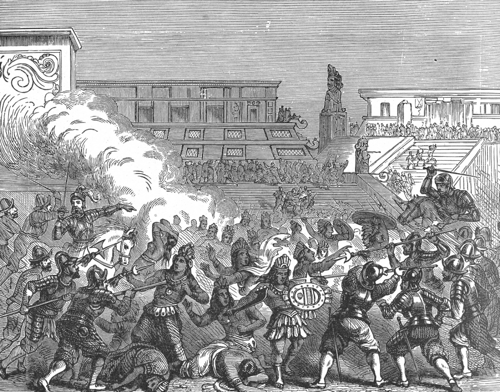 Slaughter of  Mexicans by  the Spaniards at Cholula