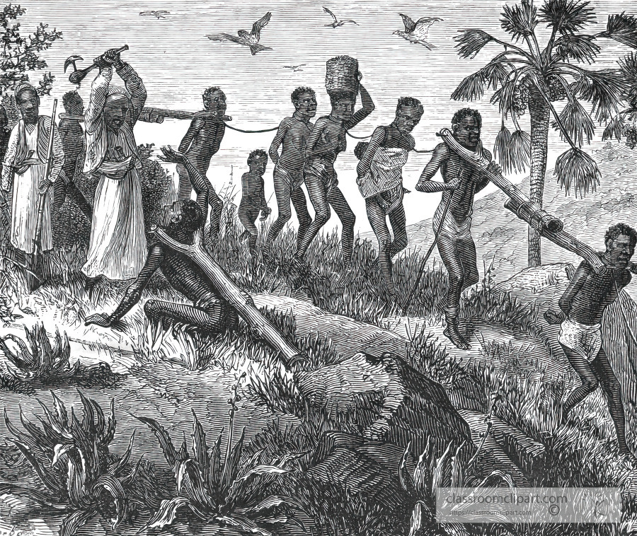 slavers avenging their losse historical illustration africa
