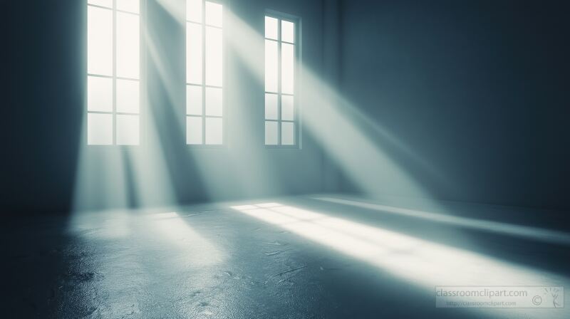 Soft Light Creates Ethereal Patterns in Empty Space