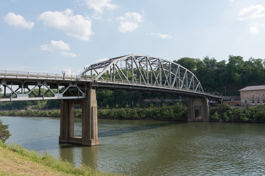South Side Bridge over the Kanawha River in Charleston West Virg