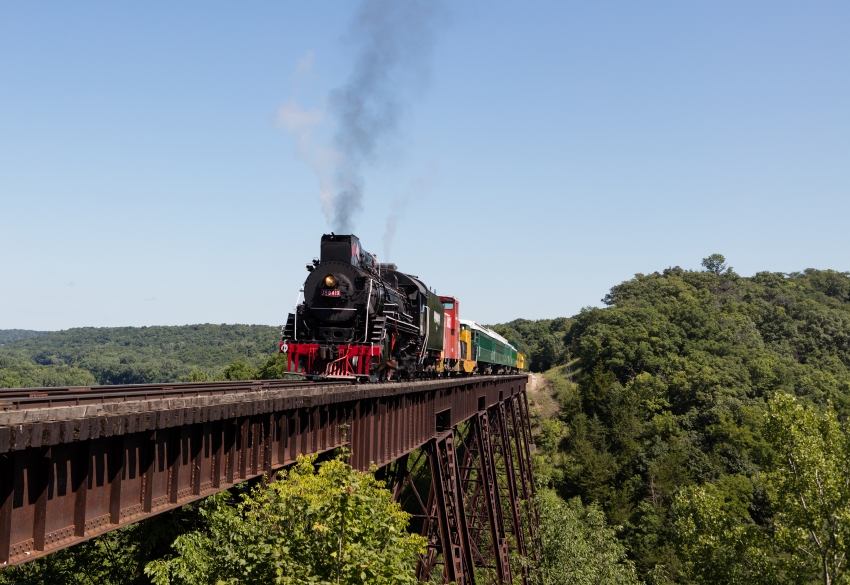 steam train operated by the Boone Scenic Valley Railroad iowa