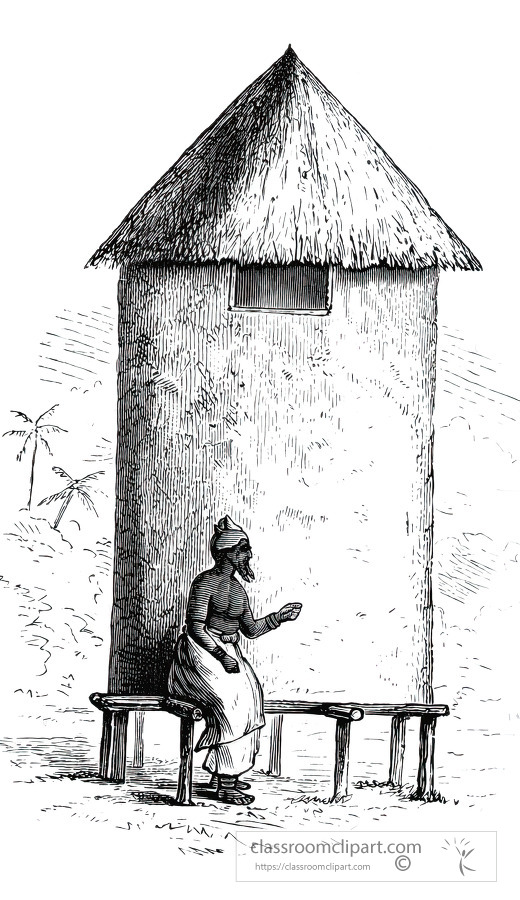 storehouse for grain historical illustration africa