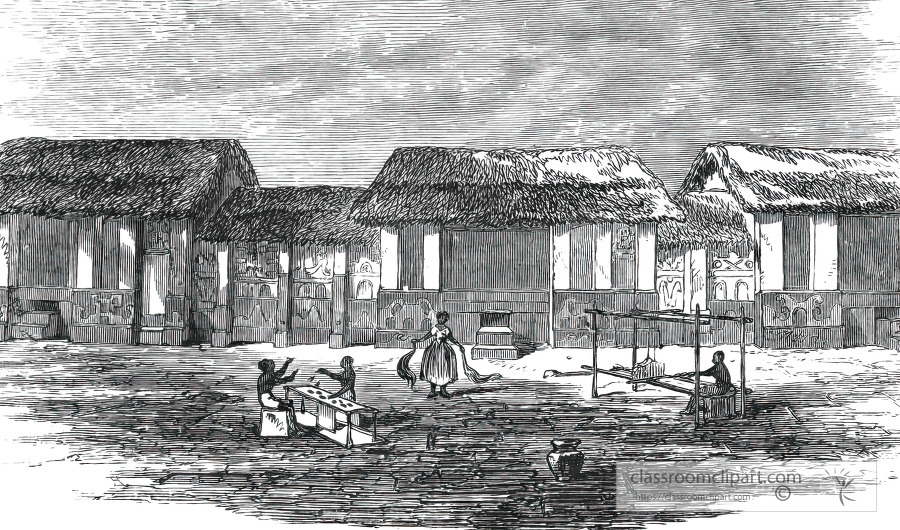 street in ghana historical illustration africa